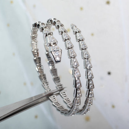 [LuckyStar]SERPENTI ARMBAND SILBER DIAMANT DOPPELREIHIG