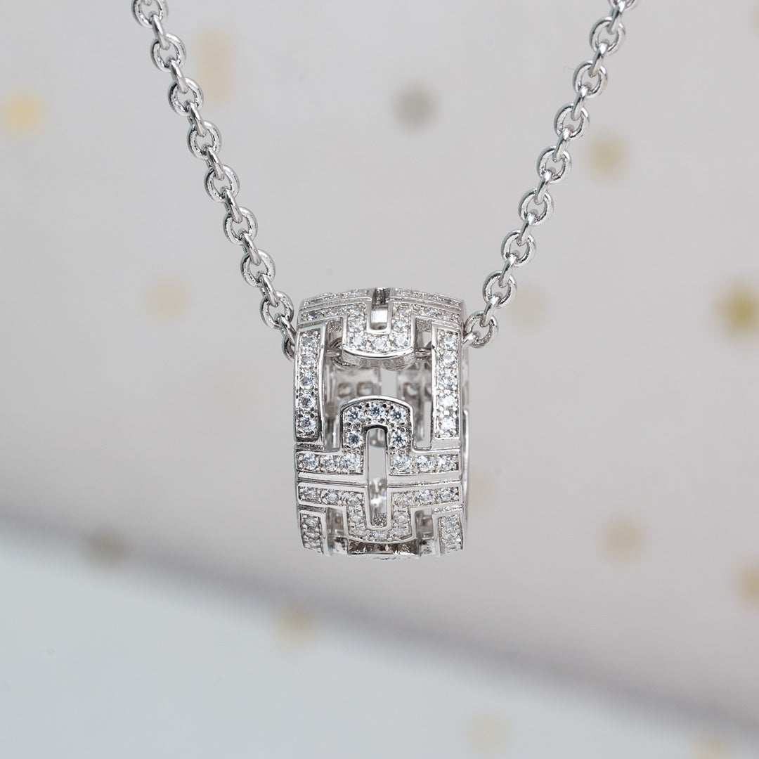 [LuckyStar]PARENTESI HALSKETTE SILBER DIAMANT