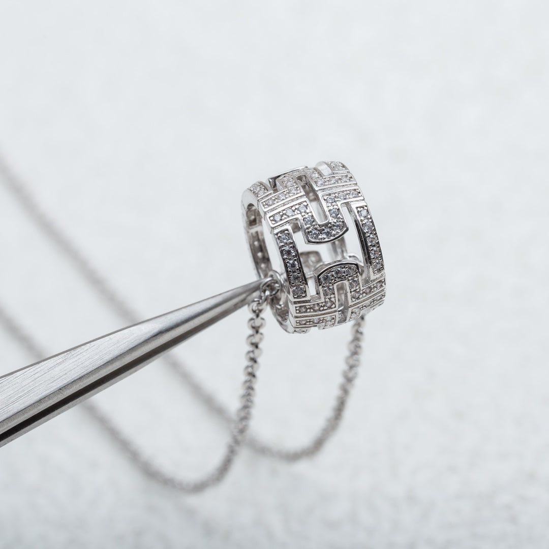 [LuckyStar]PARENTESI HALSKETTE SILBER DIAMANT