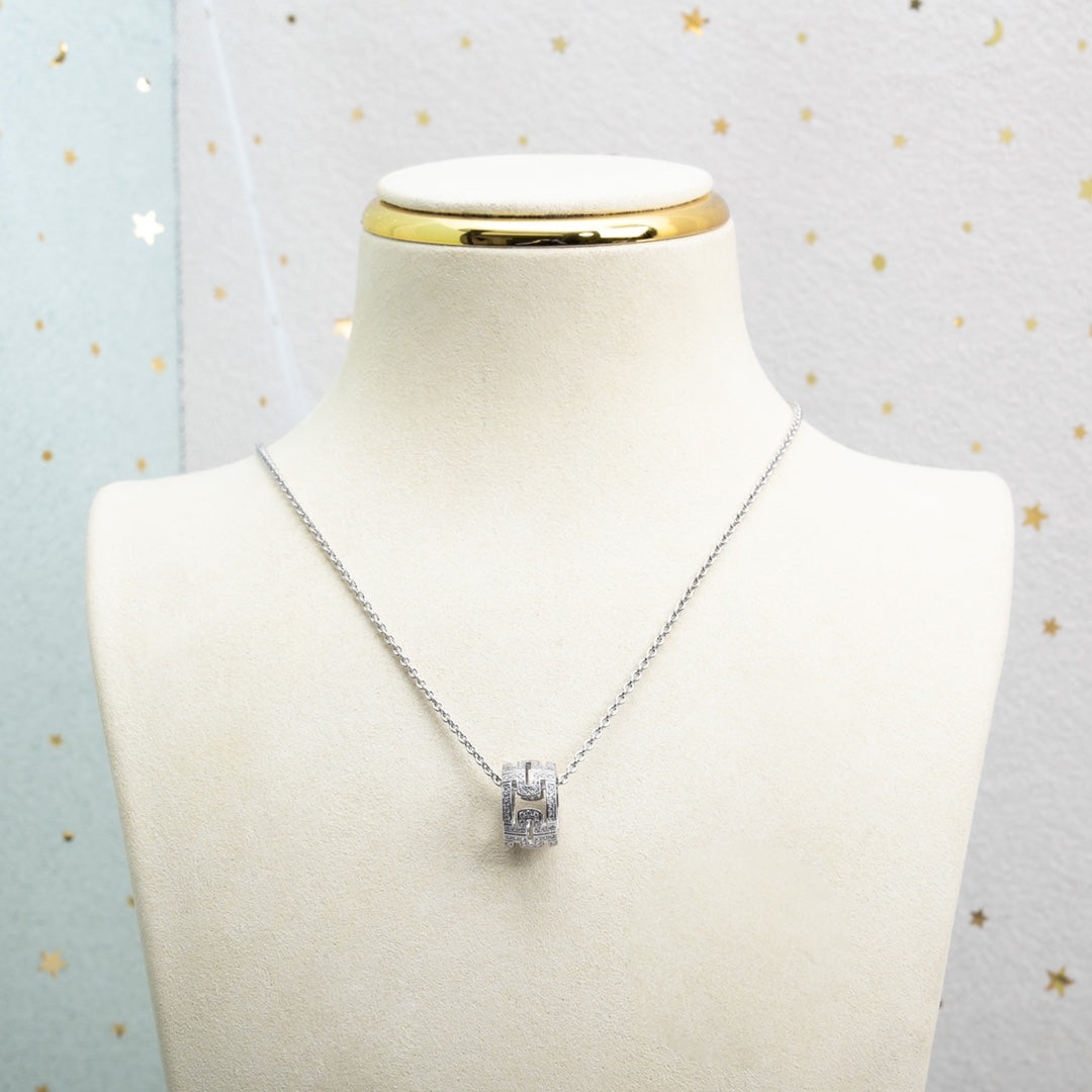 [LuckyStar]PARENTESI HALSKETTE SILBER DIAMANT
