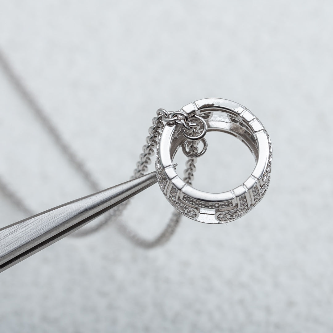 [LuckyStar]PARENTESI HALSKETTE SILBER DIAMANT