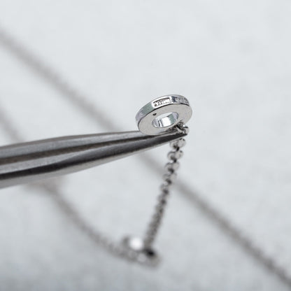 [LuckyStar]PARENTESI HALSKETTE SILBER DIAMANT
