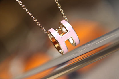 [LuckyStar] POP ​​H ANHÄNGER ROSA GOLD