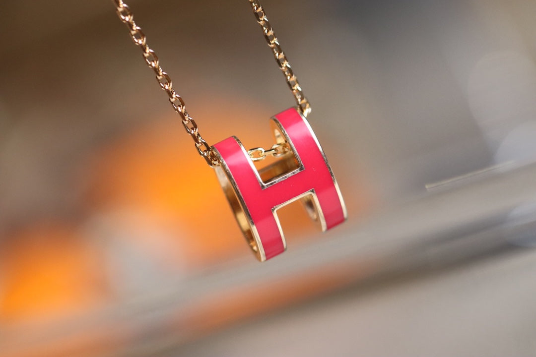 [LuckyStar] POP ​​H ANHÄNGER ROSA GOLD