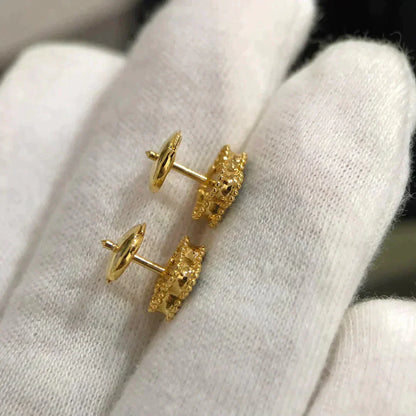 [LuckyStar]CLOVER MINI 9,5MM MALACHIT OHRRINGE