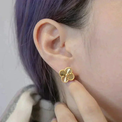 [LuckyStar]CLOVER MEDIUM 1 MOTIVE LASER OHRRINGE