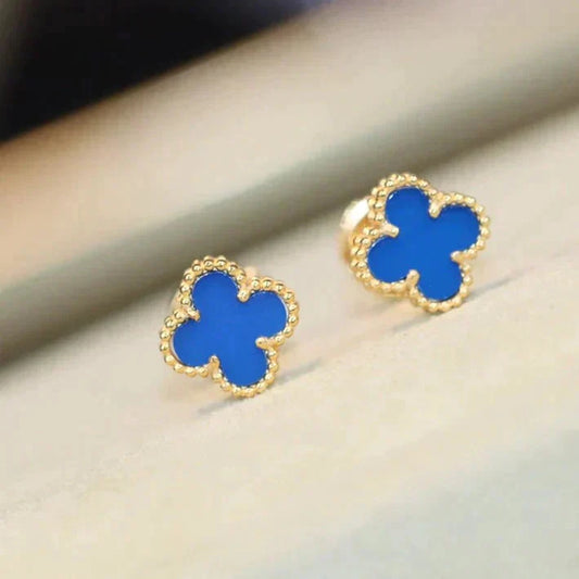 [LuckyStar]CLOVER MINI 9,5MM TÜRKIS OHRRINGE