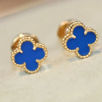[LuckyStar]CLOVER MINI 9,5MM TÜRKIS OHRRINGE