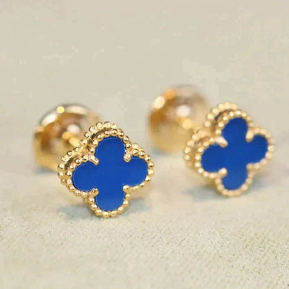 [LuckyStar]CLOVER MINI 9,5MM TÜRKIS OHRRINGE