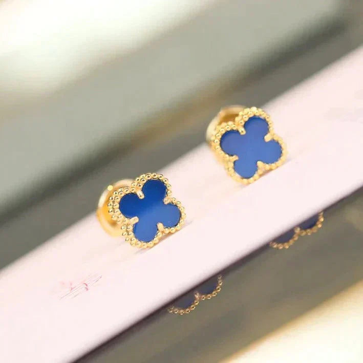 [LuckyStar]CLOVER MINI 9,5MM TÜRKIS OHRRINGE