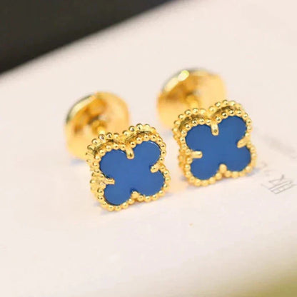 [LuckyStar]CLOVER MINI 9,5MM TÜRKIS OHRRINGE