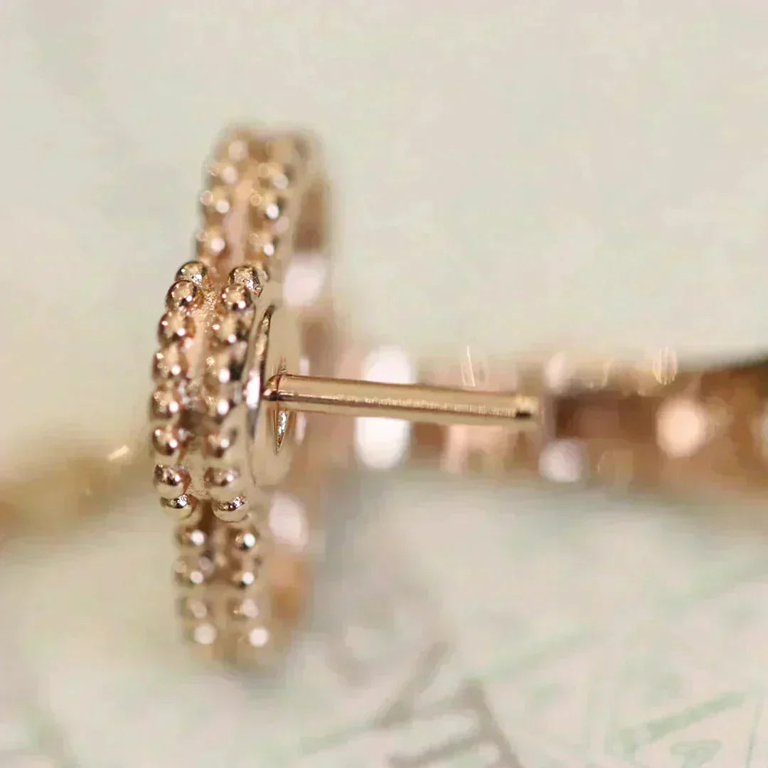 [LuckyStar]CLOVER MEDIUM 1 MOTIFS VOLLE DIAMANT-OHRRINGE