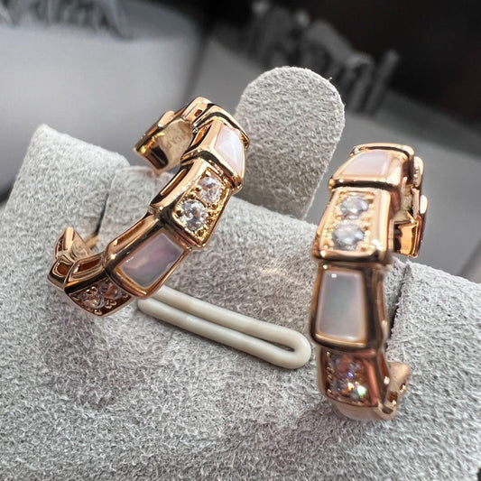[LuckyStar]SERPENTI MOP ROSA GOLD OHRRINGE