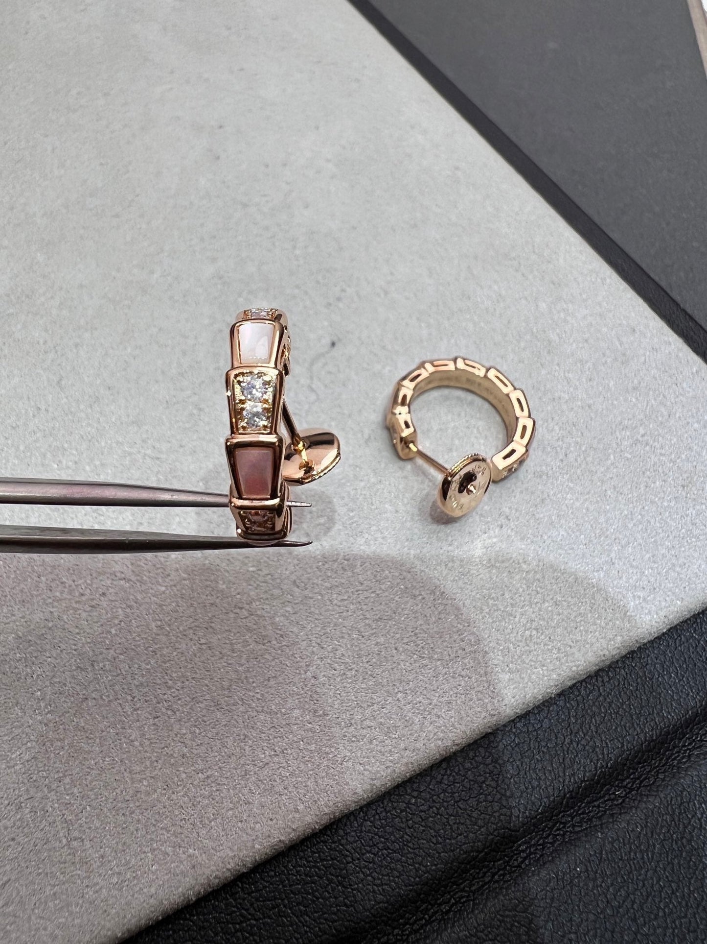 [LuckyStar]SERPENTI MOP ROSA GOLD OHRRINGE