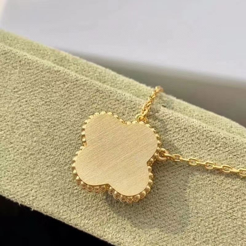 [LuckyStar]CLOVER 15MM DIAMANT-TÜRKIS-HALSKETTE