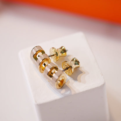 [LuckyStar] MINI POP H GOLD OHRRINGE GRAU