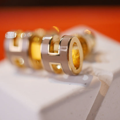 [LuckyStar] MINI POP H GOLD OHRRINGE GRAU