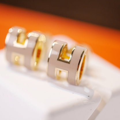 [LuckyStar] MINI POP H GOLD OHRRINGE GRAU