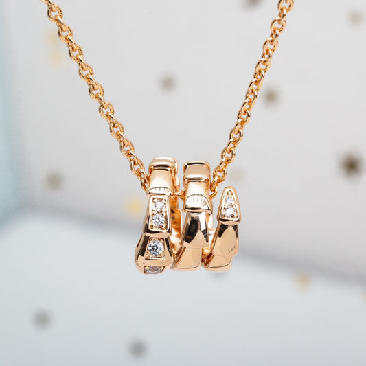[LuckyStar]SERPENTI ROTGOLD-HALSKETTE MIT DIAMANT