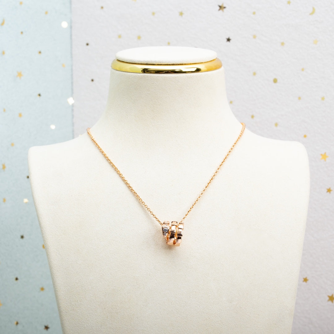 [LuckyStar]SERPENTI ROTGOLD-HALSKETTE MIT DIAMANT