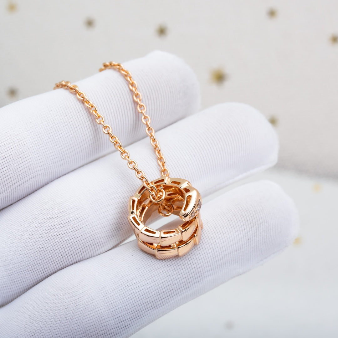 [LuckyStar]SERPENTI ROTGOLD-HALSKETTE MIT DIAMANT