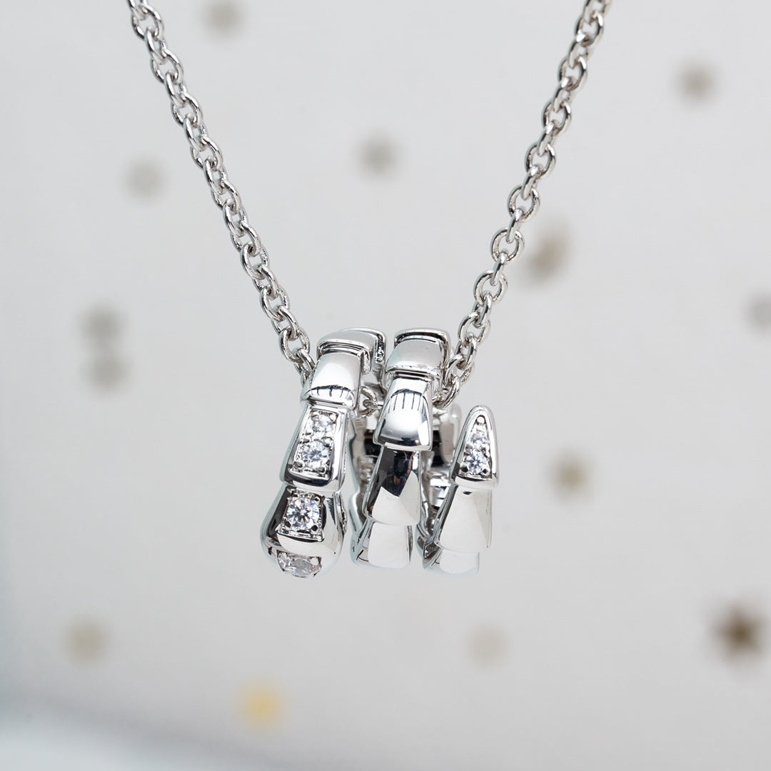 [LuckyStar]SERPENTI SILBER HALSKETTE DIAMANT
