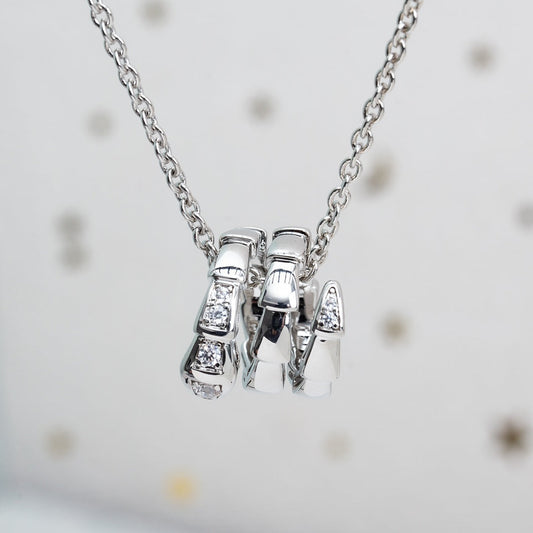 [LuckyStar]SERPENTI SILBER HALSKETTE DIAMANT