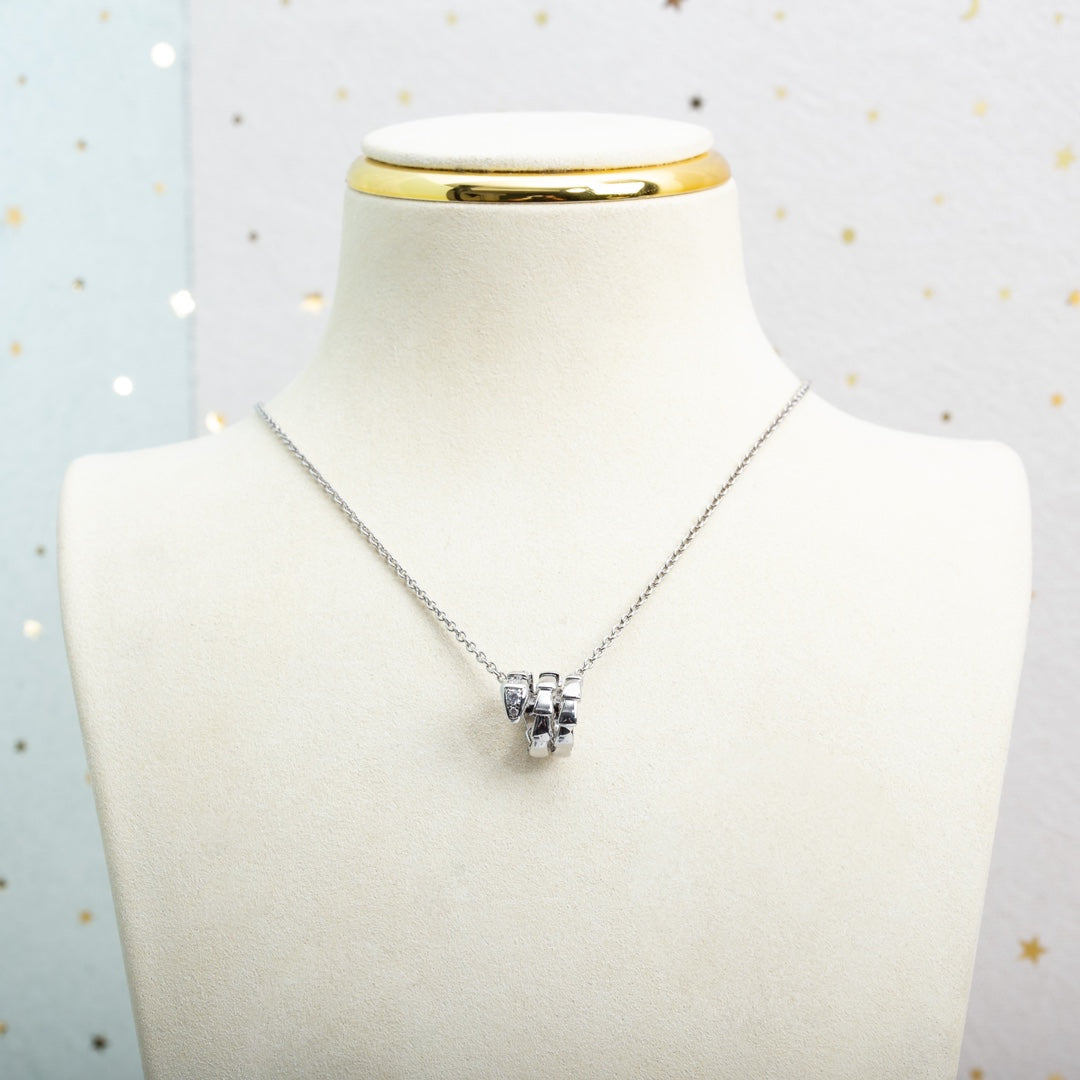 [LuckyStar]SERPENTI SILBER HALSKETTE DIAMANT