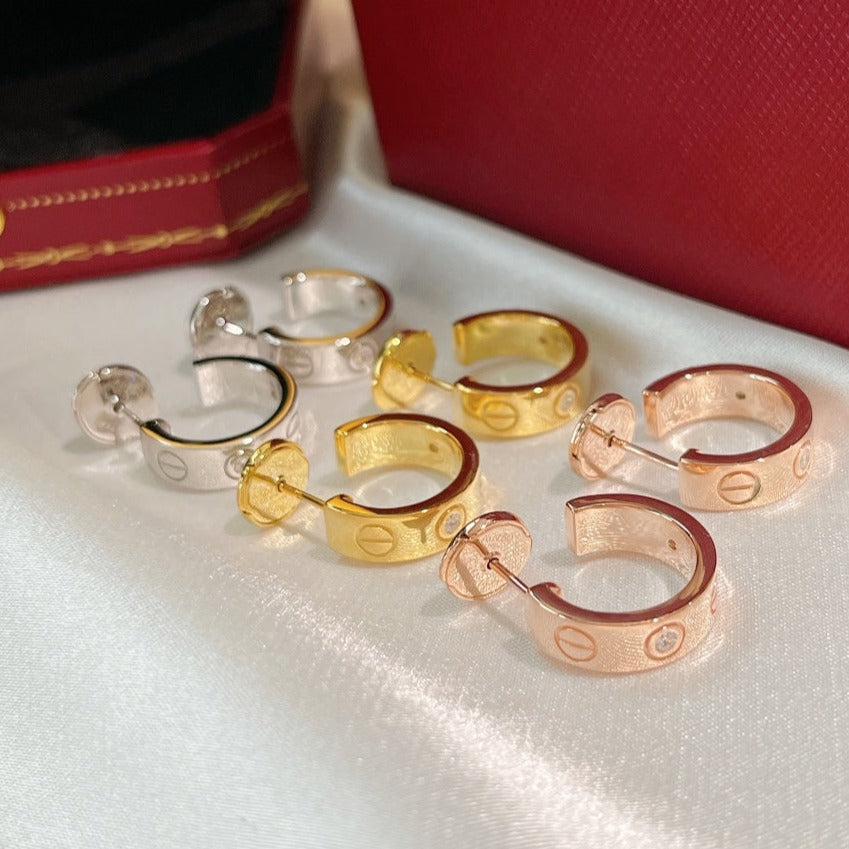 [LuckyStar] LIEBESOHRRINGE 5,7 MM 2 DIAMANTEN