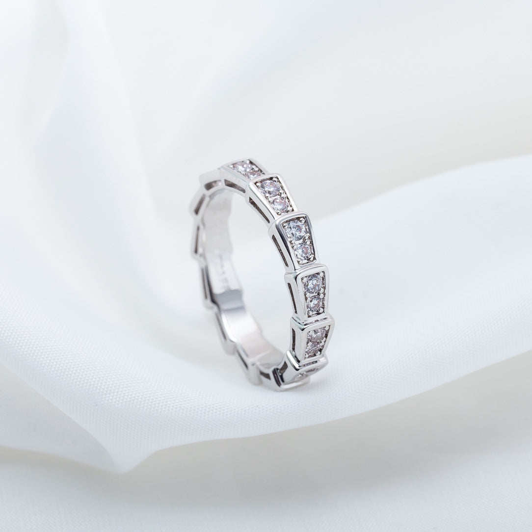 [LuckyStar]SERPENTI RING SILBER DIAMANT GEPAART 3MM