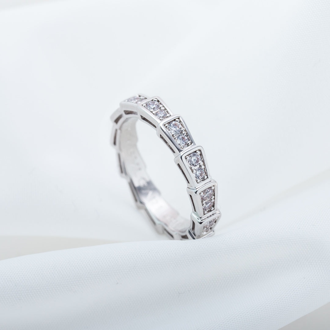 [LuckyStar]SERPENTI RING SILBER DIAMANT GEPAART 3MM