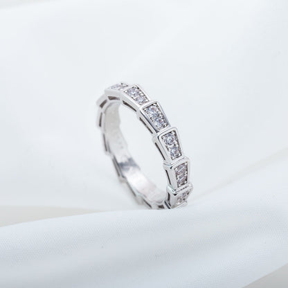 [LuckyStar]SERPENTI RING SILBER DIAMANT GEPAART 3MM
