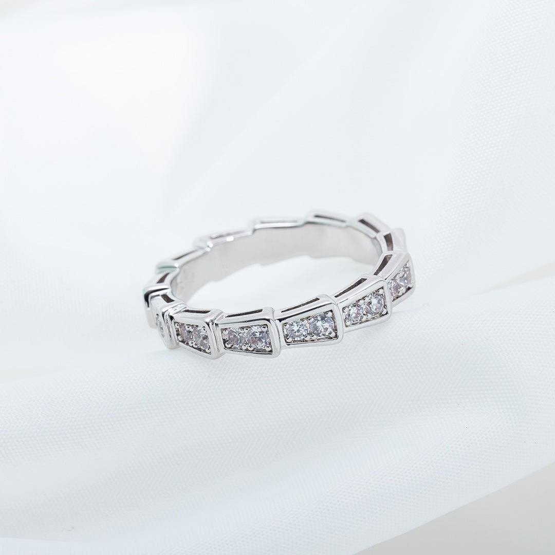 [LuckyStar]SERPENTI RING SILBER DIAMANT GEPAART 3MM