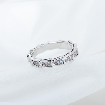 [LuckyStar]SERPENTI RING SILBER DIAMANT GEPAART 3MM