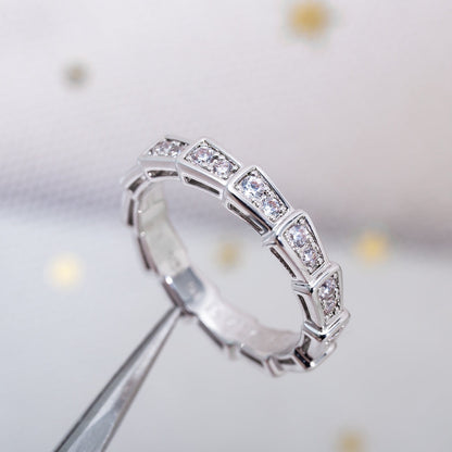 [LuckyStar]SERPENTI RING SILBER DIAMANT GEPAART 3MM