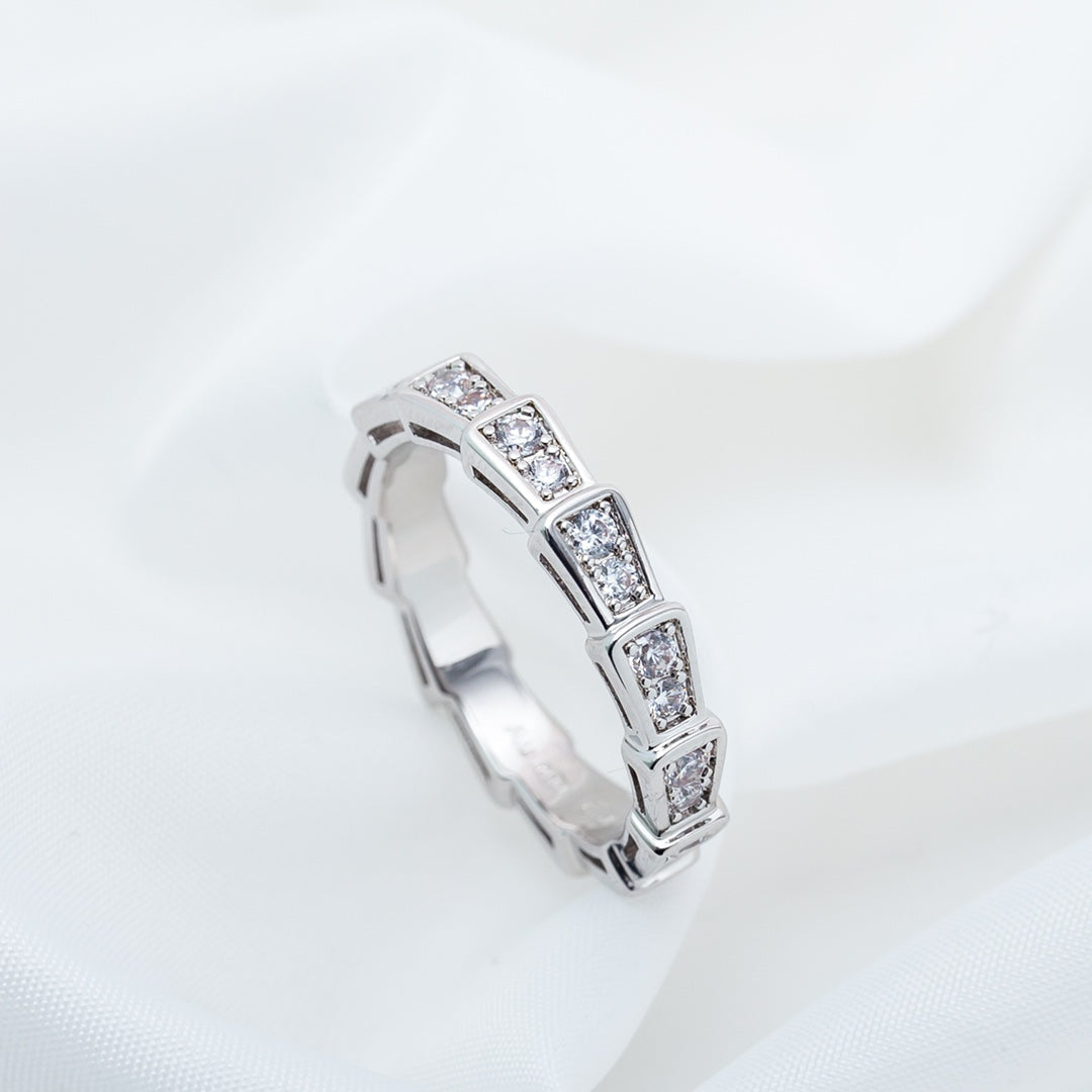 [LuckyStar]SERPENTI RING SILBER DIAMANT GEPAART 3MM