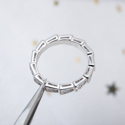 [LuckyStar]SERPENTI RING SILBER DIAMANT GEPAART 3MM