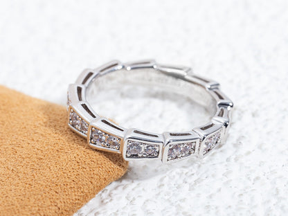 [LuckyStar]SERPENTI RING SILBER DIAMANT GEPAART 3MM