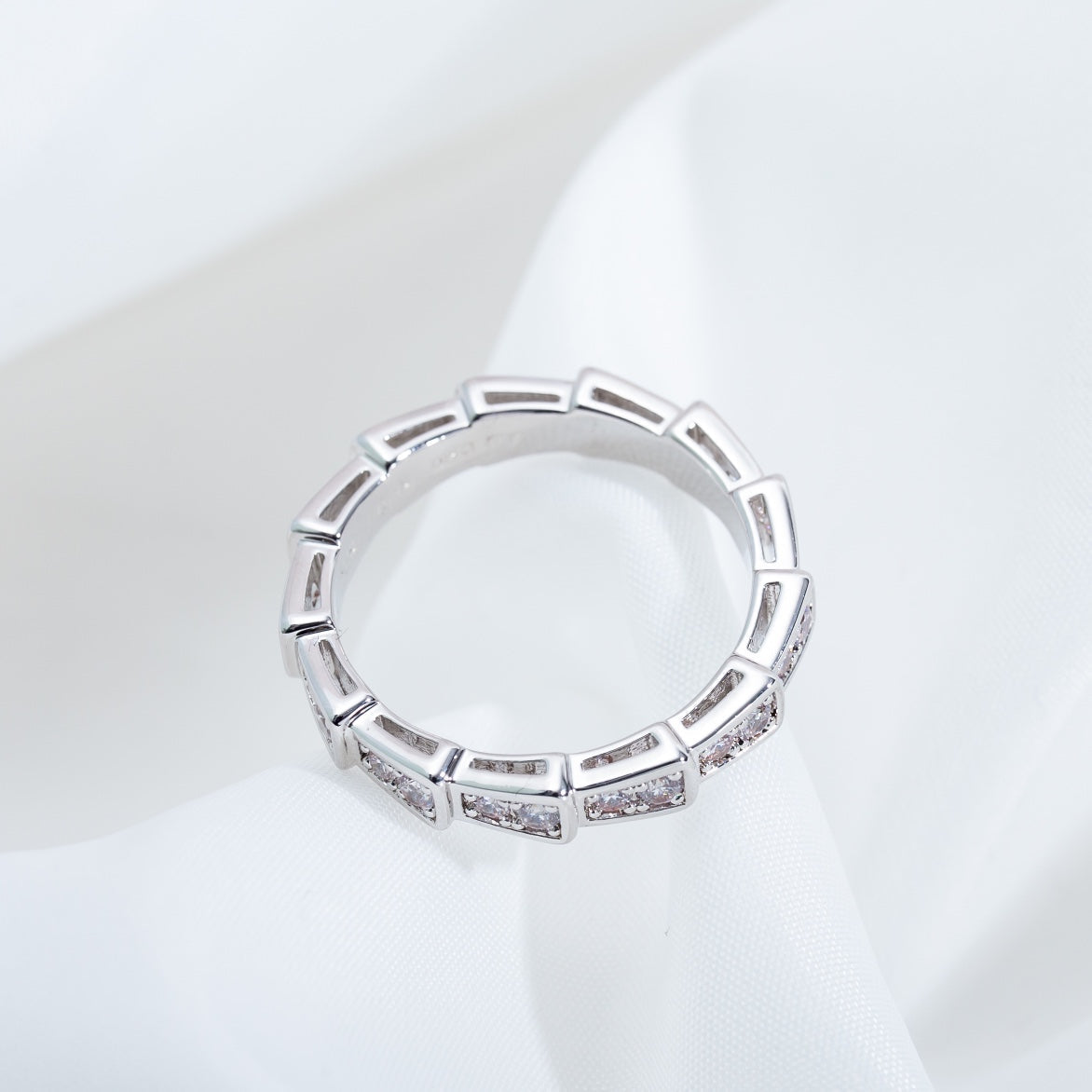 [LuckyStar]SERPENTI RING SILBER DIAMANT GEPAART 3MM