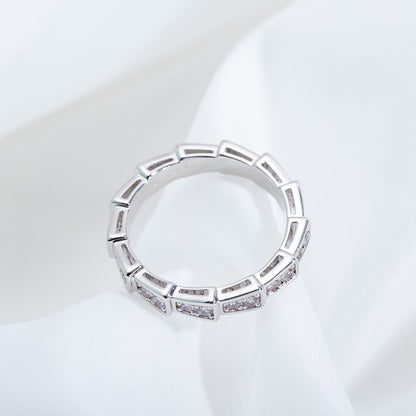 [LuckyStar]SERPENTI RING SILBER DIAMANT GEPAART 3MM