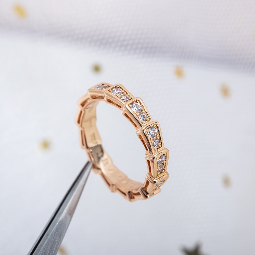 [LuckyStar]SERPENTI RING ROTGOLD DIAMANT 3MM