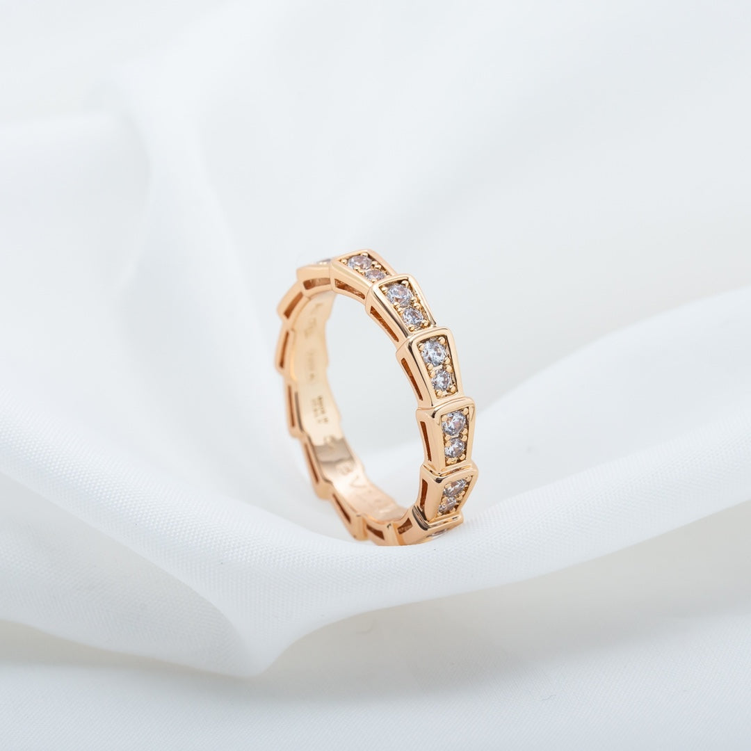 [LuckyStar]SERPENTI RING ROTGOLD DIAMANT 3MM