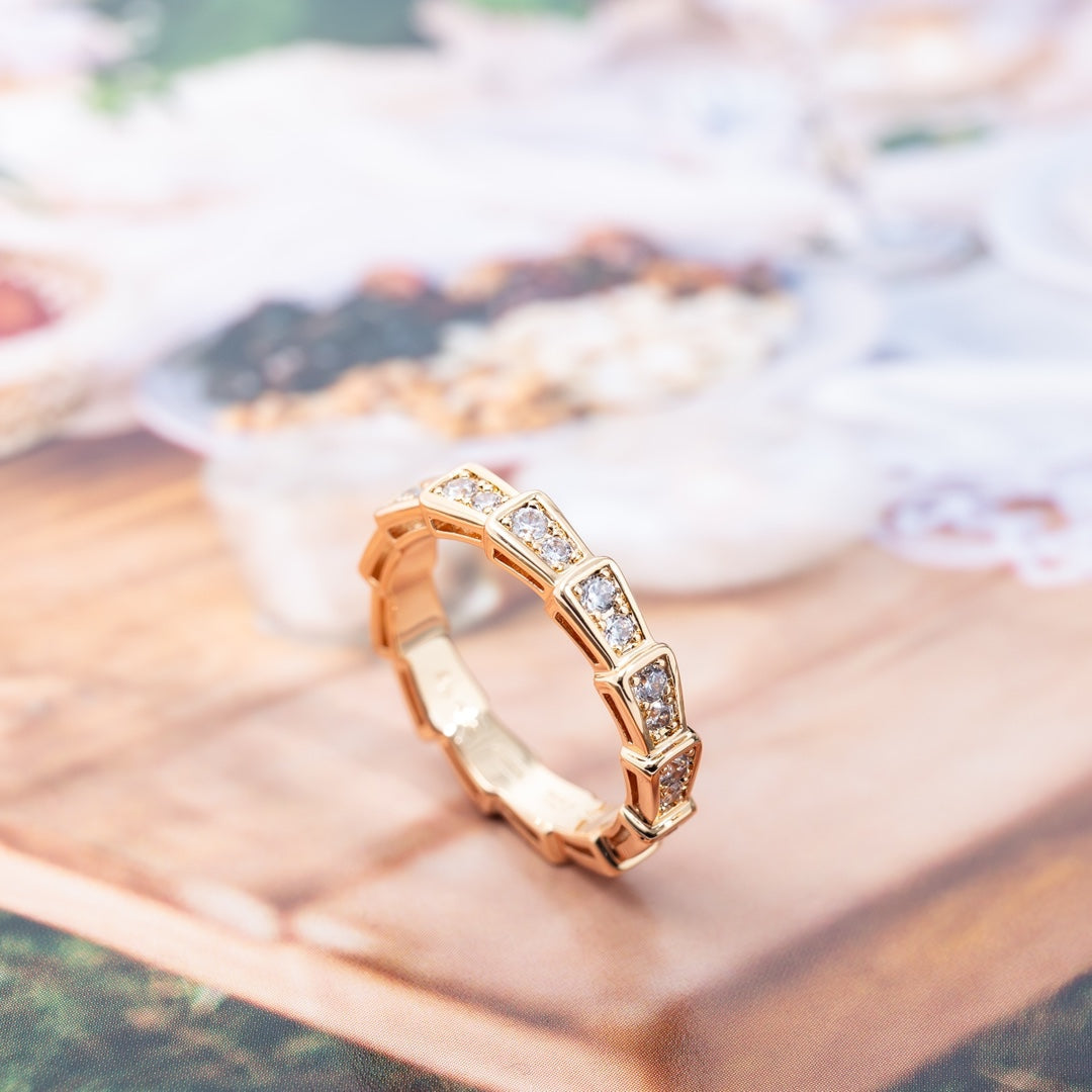 [LuckyStar]SERPENTI RING ROTGOLD DIAMANT 3MM
