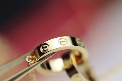 [LuckyStar] LIEBESHALSKETTE DOPPELRING GOLD