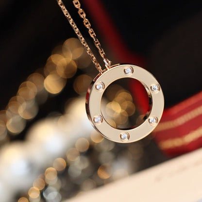 [LuckyStar] LIEBESKETTE 16MM 6 DIAMANTEN ROTGOLD