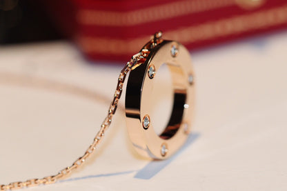 [LuckyStar] LIEBESKETTE 16MM 6 DIAMANTEN ROTGOLD