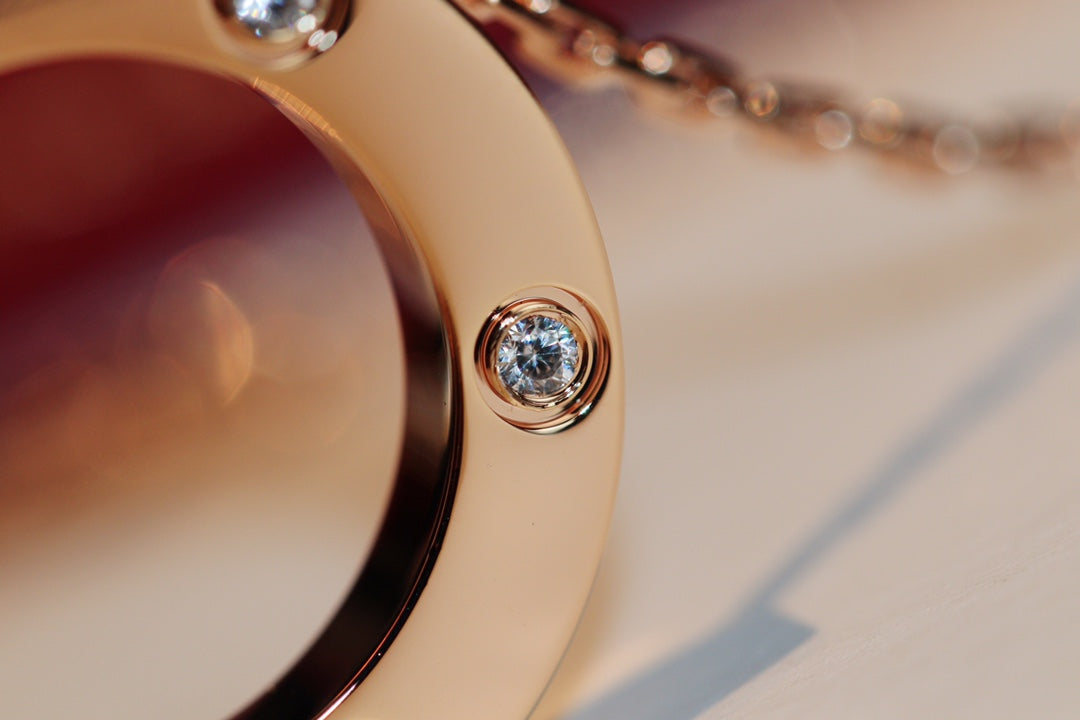 [LuckyStar] LIEBESKETTE 16MM 6 DIAMANTEN ROTGOLD