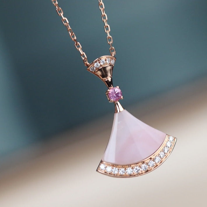 [LuckyStar]TRAUM-HALSKETTE ROSA MOP DIAMANT
