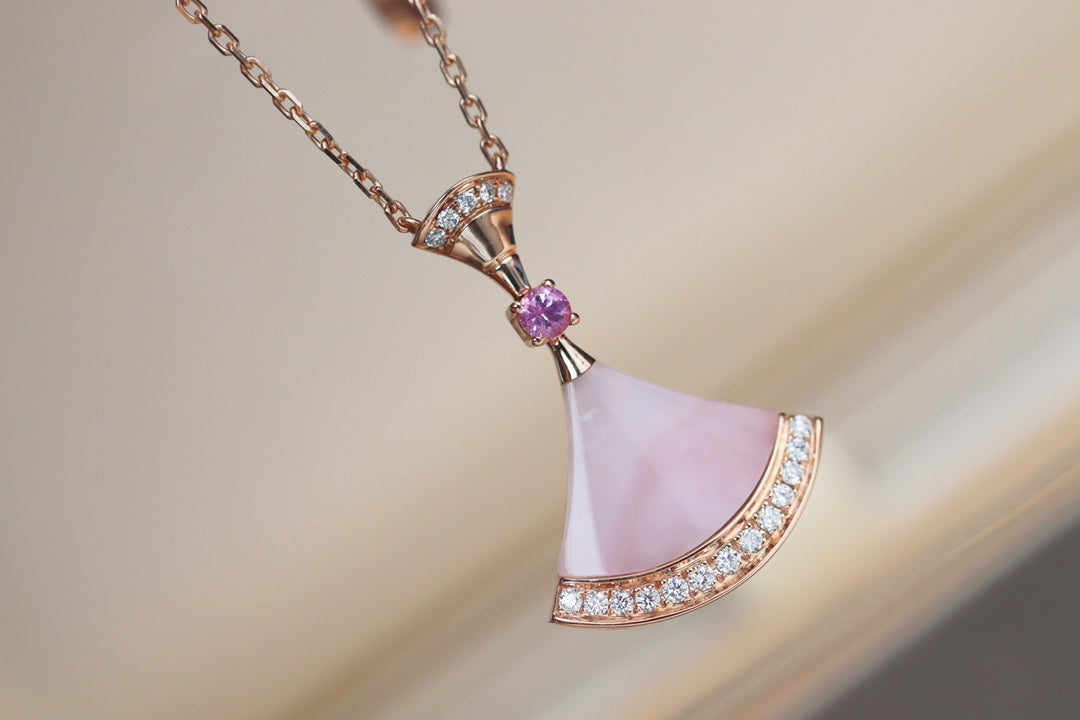[LuckyStar]TRAUM-HALSKETTE ROSA MOP DIAMANT