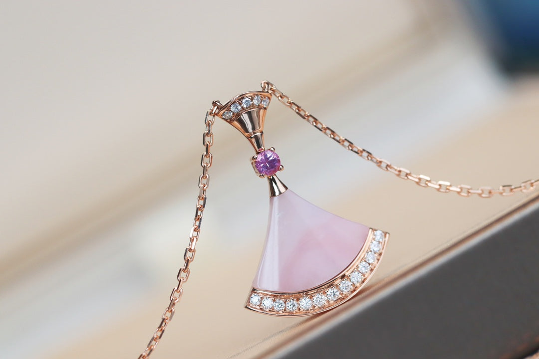 [LuckyStar]TRAUM-HALSKETTE ROSA MOP DIAMANT